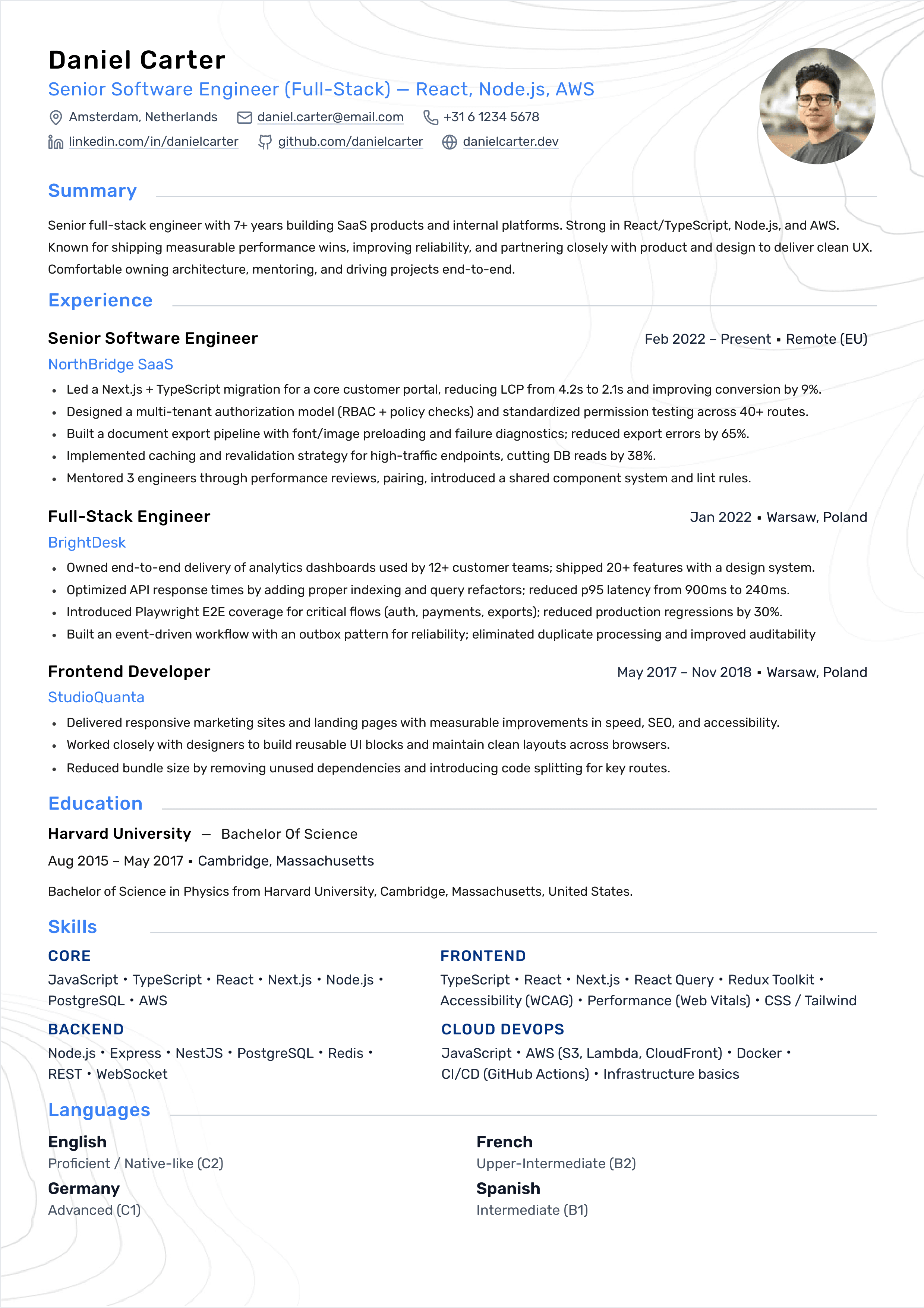 ATS Clean resume template