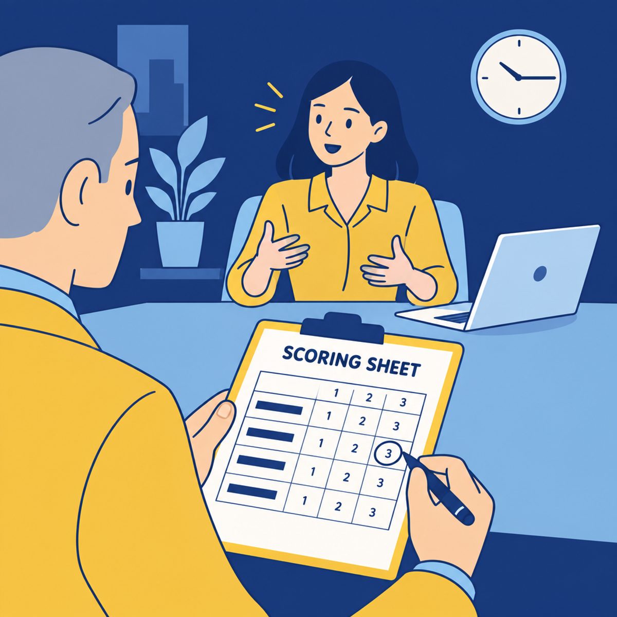 Mock Interview Questions With a Script and Scoring Sheet